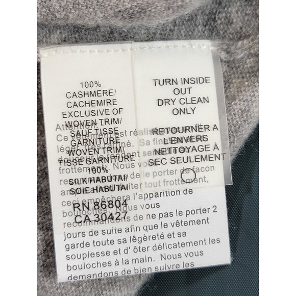 LM Women's Medium Magaschoni Heather Gray 3/4 Sleeve V-Neck Pullover Sweater EUC - Picture 7 of 9